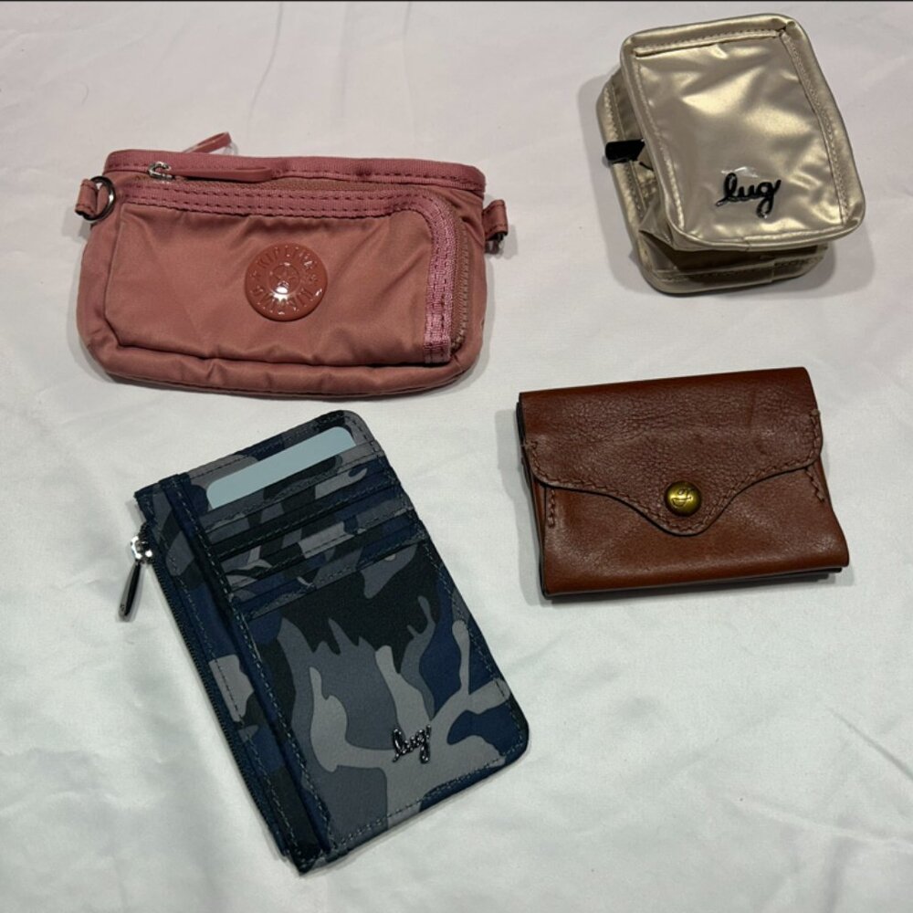 Brand New (without tags) Lug Slide & Lug Drizzle + Kipling Pouch and Fossil Case